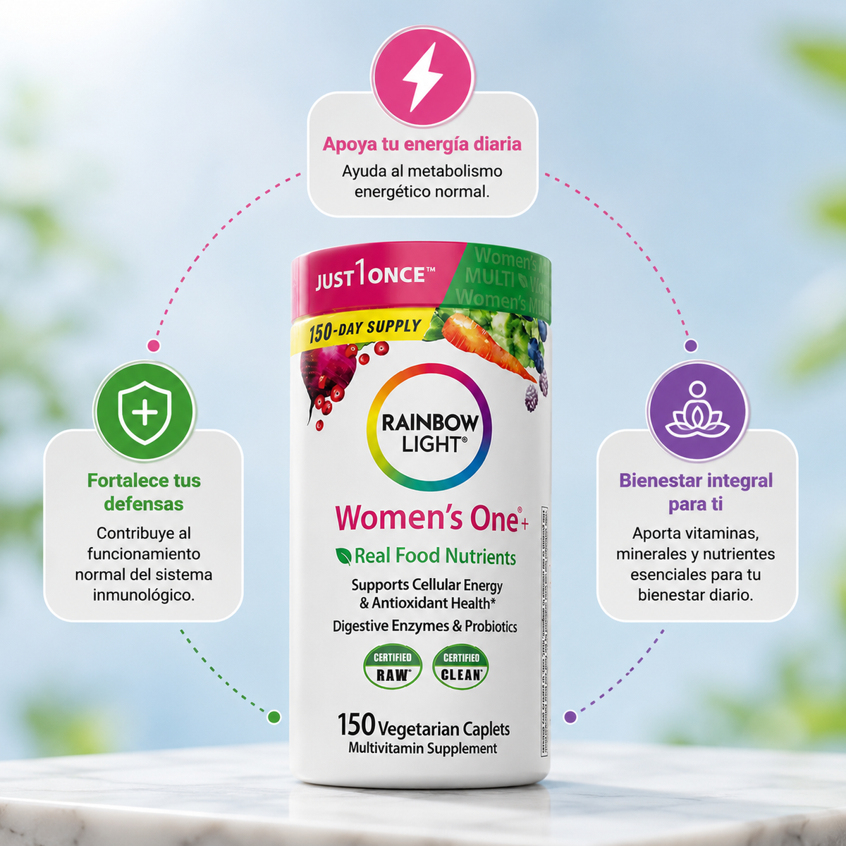 Rainbow Light Women: Apoya tu energía y bienestar diario