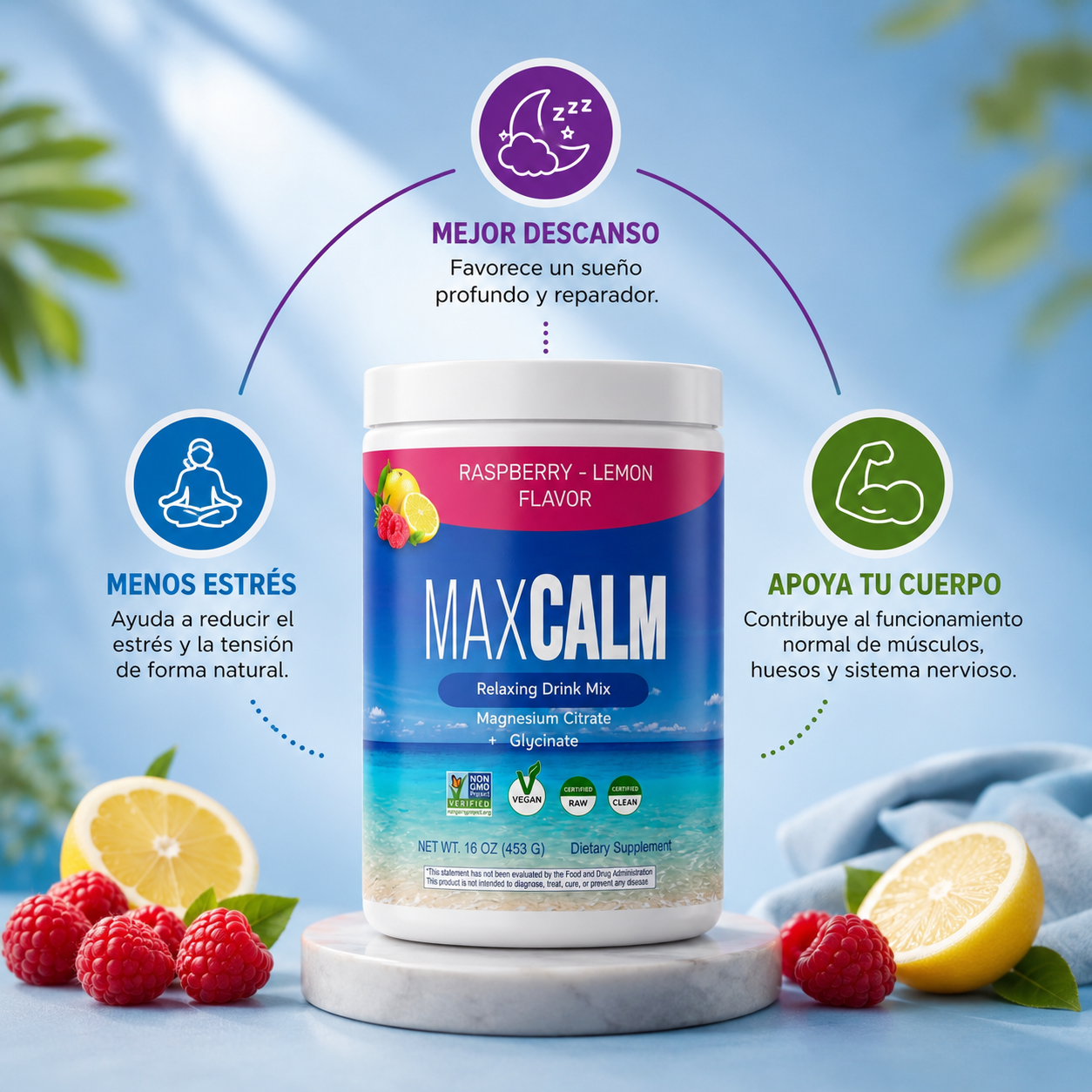 Max Calm: Menos estrés, mejor descanso.